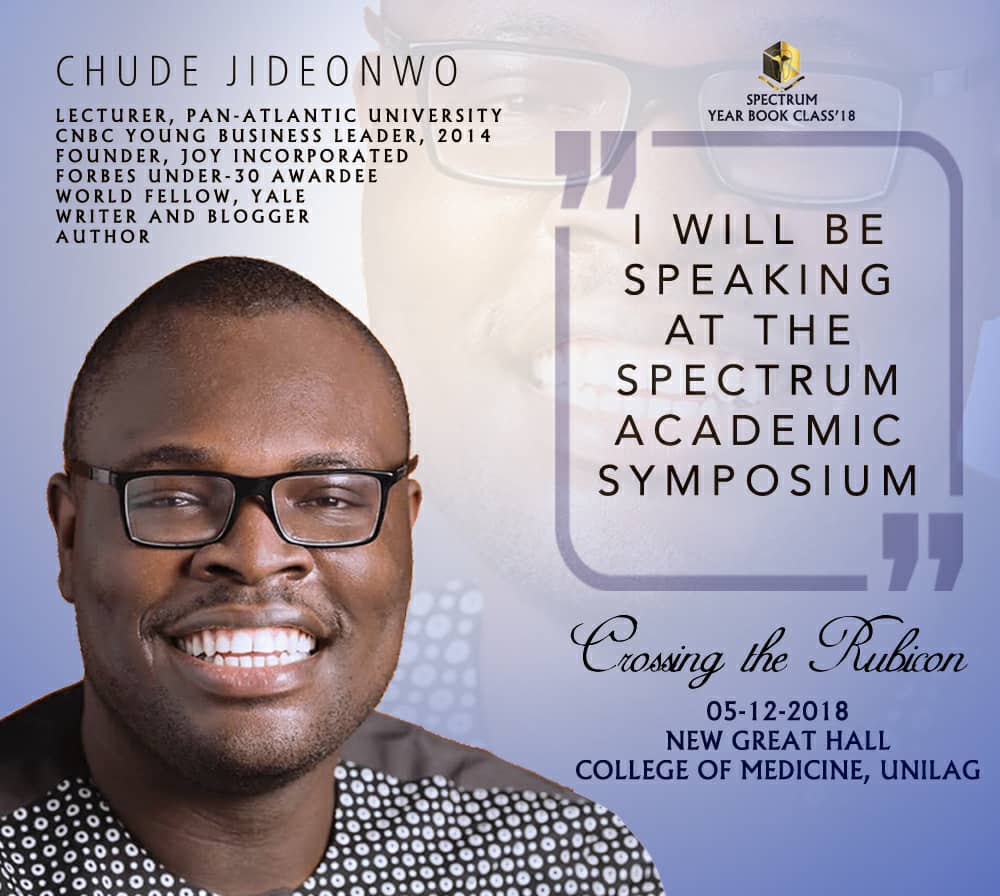 Chude Jideonwo to speak at Spectrum Academic Symposium Sir Chude Jideonwo