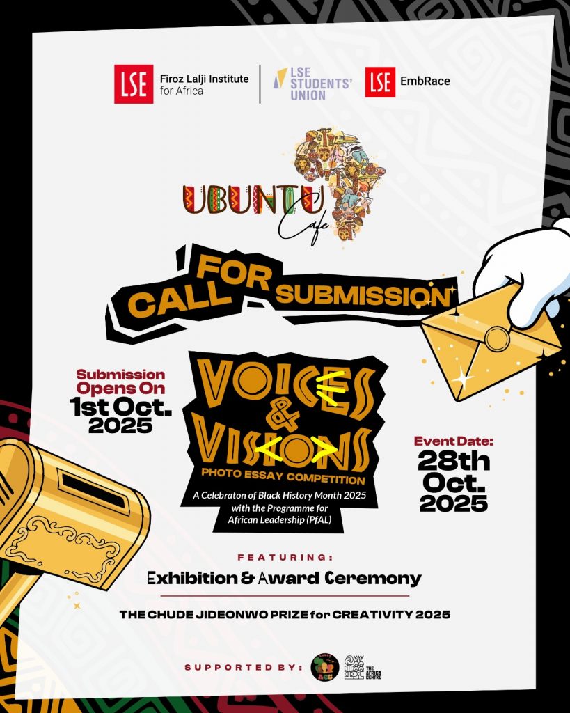 The London School of Economics Announces “The Chude Jideonwo Prize” for Creativity for Black History Month 2025 LSE FLIER 819x1024