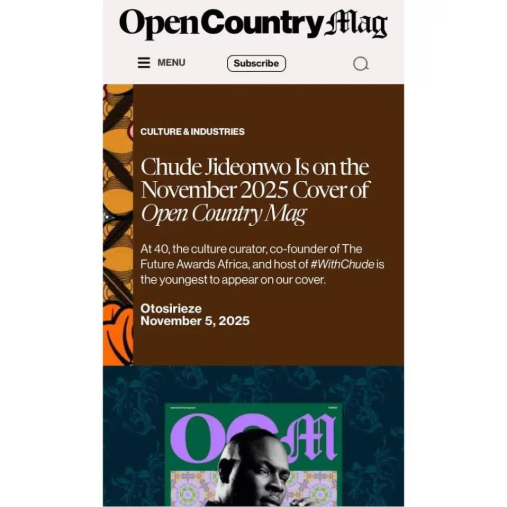 Open Country Is Easily Nigerias Best Magazine For Culture Writing.From Cardinal Arinze To Chim 1024x1024