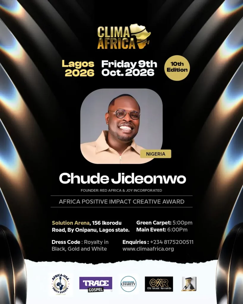 CLIMA AFRICA 2026@chudeity Of @joyincredible AFRICA POSITIVE IMPACT CREATIVE AWARDChude Jideonw 819x1024